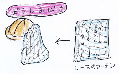 イラスト ぼうしおばけ1