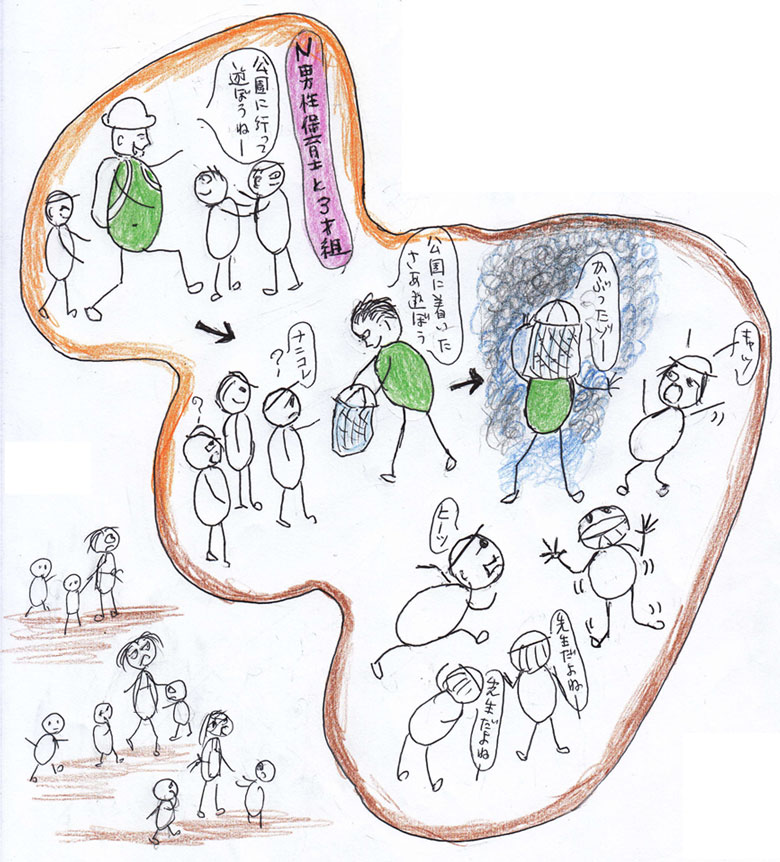 イラスト　ぼうしおばけ２